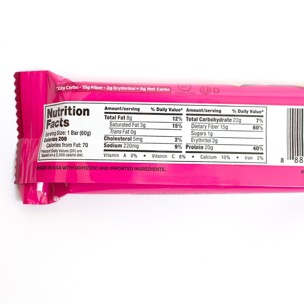 Protein, Food & Beverage, Quest, Bar, 2.12 ounce, 109525, White Chocolate Raspberry